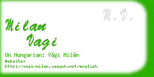 milan vagi business card